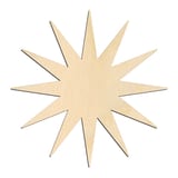 Laser-cut baltic birch silhouette of 12-Point Star