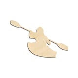 Laser-cut baltic birch silhouette of Kayaker Silhouette
