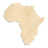 Laser-cut baltic birch silhouette of AFRICA CONTINENT