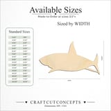 Size reference chart for AGGRESSIVE SHARK