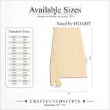 Size reference chart for ALABAMA STATE SILHOUETTE
