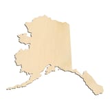Laser-cut baltic birch silhouette of ALASKA STATE SILHOUETTE