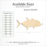 Size reference chart for AMBERJACK