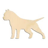 Laser-cut baltic birch silhouette of AMERICAN BULLDOG