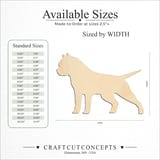 Size reference chart for AMERICAN BULLDOG