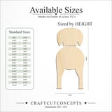 Size reference chart for AMERICAN ENGLISH COONHOUNDS