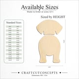 Size reference chart for AMERICAN FOXHOUNDS