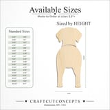 Size reference chart for American Leopard Hound