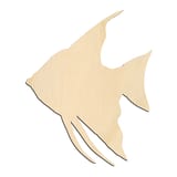 Laser-cut baltic birch silhouette of ANGEL FISH