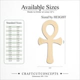 Size reference chart for Ankh Symbol