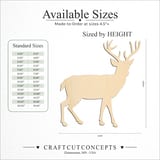 Size reference chart for Alert Antlered Deer