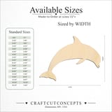 Size reference chart for Arched Dolphin