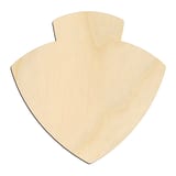 Laser-cut baltic birch silhouette of Arrowhead Badge