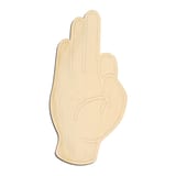 Laser-cut baltic birch silhouette of ASL SIGN LANGUAGE LETTER F