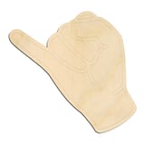 Laser-cut baltic birch silhouette of ASL SIGN LANGUAGE LETTER J