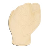 Laser-cut baltic birch silhouette of ASL SIGN LANGUAGE LETTER N