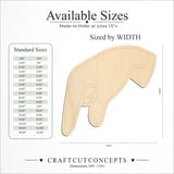 Size reference chart for ASL SIGN LANGUAGE LETTER Q