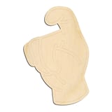 Laser-cut baltic birch silhouette of ASL SIGN LANGUAGE LETTER X