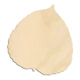Laser-cut baltic birch silhouette of ASPEN LEAF