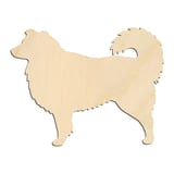 Laser-cut baltic birch silhouette of STANDING AUSTRALIAN SHEPHERD SILHOUETTE