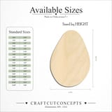 Size reference chart for Avocado Cutout