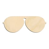 Laser-cut baltic birch silhouette of AVIATOR GLASSES