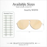 Size reference chart for AVIATOR GLASSES