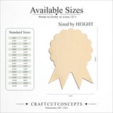 Size reference chart for AWARD PRIZE RIBBON
