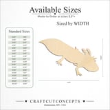 Size reference chart for AXOLOTL