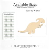 Size reference chart for BABY CRESTED DINOSAUR