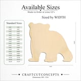 Size reference chart for BABY CUB BEAR