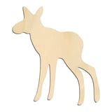 Laser-cut baltic birch silhouette of BABY MOOSE