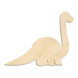Laser-cut baltic birch silhouette of BABY LONG NECK DINOSAUR