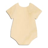 Laser-cut baltic birch silhouette of BABY ONESIE