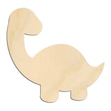 Laser-cut baltic birch silhouette of BABY UPRIGHT LONG NECK DINOSAUR