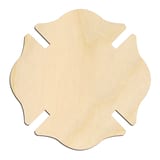 Laser-cut baltic birch silhouette of BADGE MALTESE CROSS