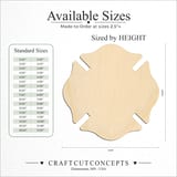 Size reference chart for BADGE MALTESE CROSS