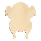 Laser-cut baltic birch silhouette of BAKED TURKEY