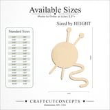 Size reference chart for BALL OF YARN CROCHET