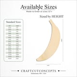 Size reference chart for BANANA