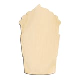 Laser-cut baltic birch silhouette of BANDED ICE CUP