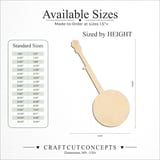 Size reference chart for BANJO
