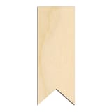 Laser-cut baltic birch silhouette of BANNER VERTICAL RIBBON