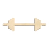 Laser-cut baltic birch silhouette of BAR BELLS