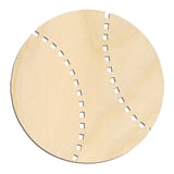 Laser-cut baltic birch silhouette of BASEBALL