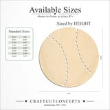 Size reference chart for BASEBALL