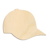 Laser-cut baltic birch silhouette of BASEBALL CAP