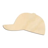 Laser-cut baltic birch silhouette of BASEBALL CAP SIDE VIEW