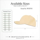 Size reference chart for BASEBALL CAP SIDE VIEW