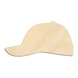 Laser-cut baltic birch silhouette of BASEBALL HAT